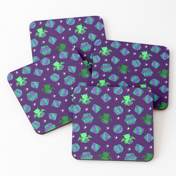 Item preview, cthulhu loves dice on purple designed and sold by Cthulhu loves crafts.