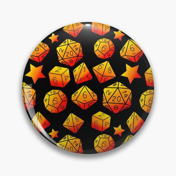Item preview, Fiery dice set on black designed and sold by Cthulhu loves crafts.