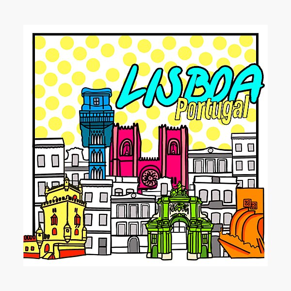 Artikel-Vorschau von Lissabon Skyline Neon - Pop-Art, designt und verkauft von ClaudiaBrueggen.