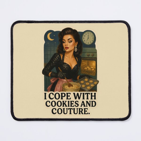 Item preview, Drama & Glamour - "I cope with cookies and couture" meme designed and sold by Kampendesigns.