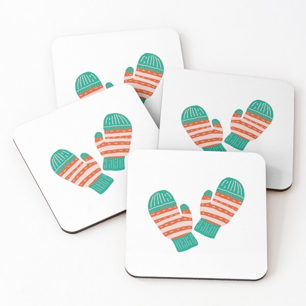 Item preview, Set of mittens hand drawn for Christmas designs designed and sold by Jdawnink.