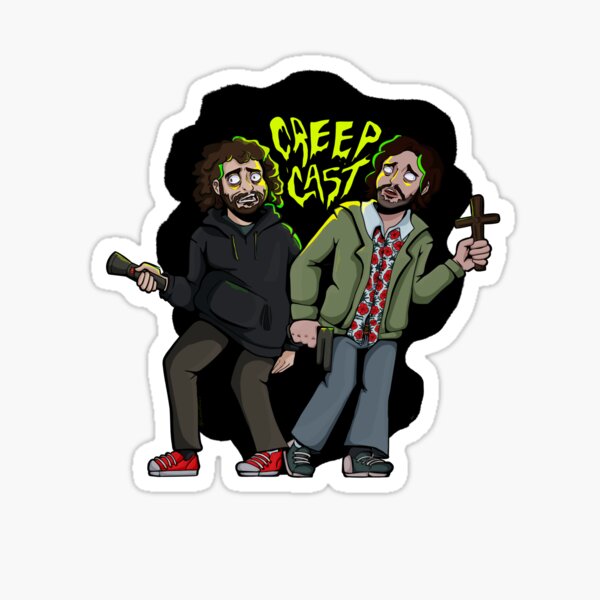 Item preview, CREEPCAST_ sticker_Art, meatcanyon and wendigoon designed and sold by faddedroses.