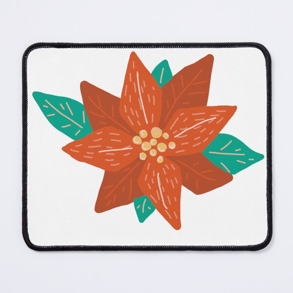 Item preview, Poinsettia flower hand drawn for Christmas designs designed and sold by Jdawnink.