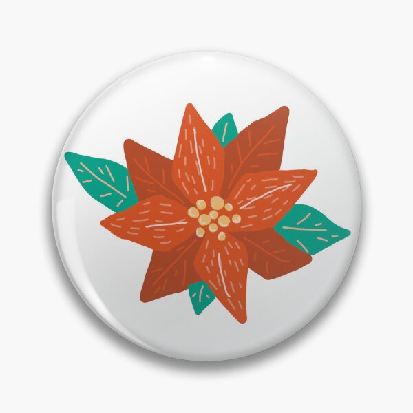 Item preview, Poinsettia flower hand drawn for Christmas designs designed and sold by Jdawnink.