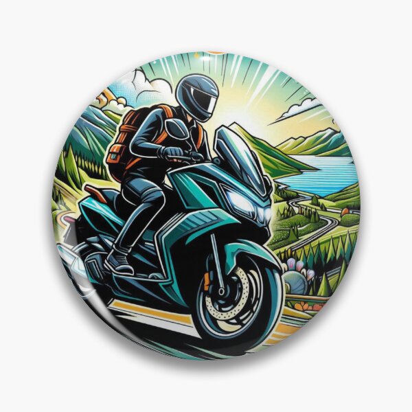 Item preview, Matic Motorbike Touring Adventure AI Art – Ideal for Bikers, Road Trip Lovers & Travel-Themed Clothing and Accessories designed and sold by knalpot-design.