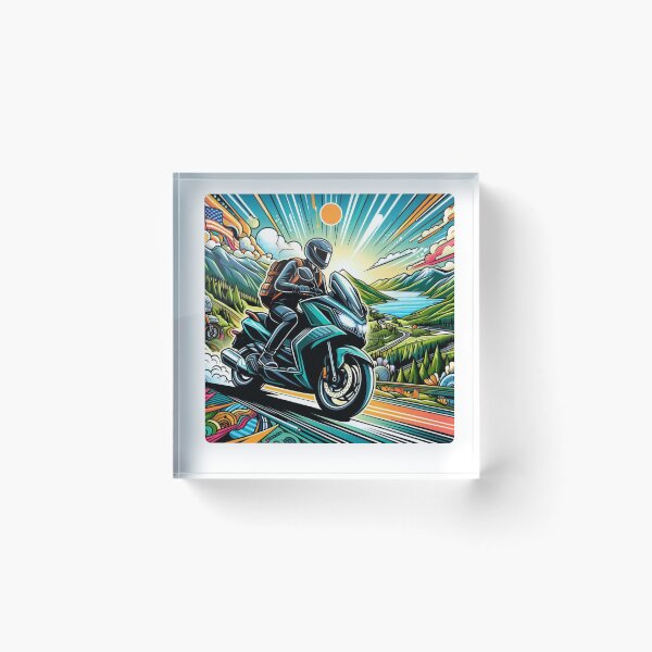 Item preview, Matic Motorbike Touring Adventure AI Art – Ideal for Bikers, Road Trip Lovers & Travel-Themed Clothing and Accessories designed and sold by knalpot-design.