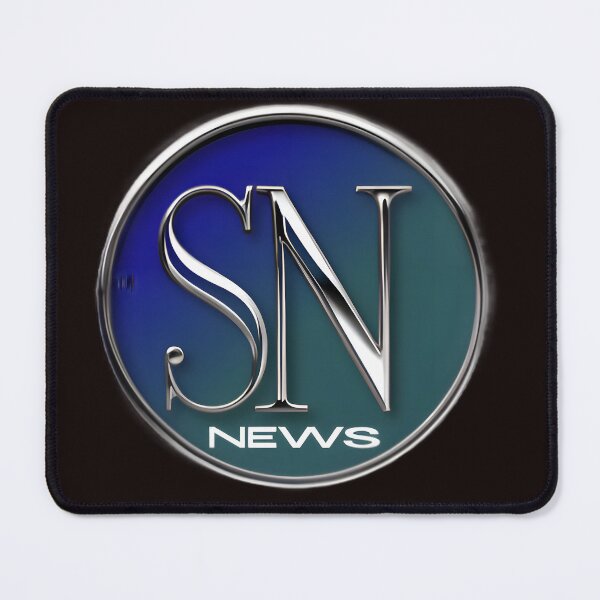 Item preview, Round blue, green, and chrome logo for a company called slick nickel news designed and sold by Art by Dannalynn.