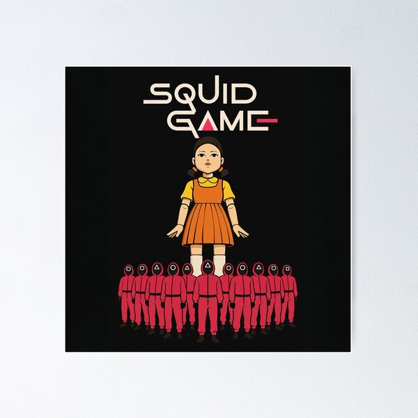Item preview, Squid Game Guards & Doll – Anime Style Fan Art designed and sold by Final Whistle Art.