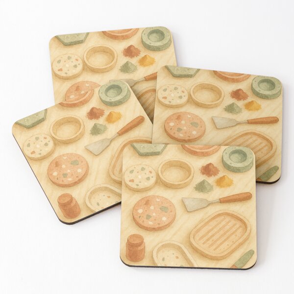 Item preview, Terrazzo Crafting Scene with Handmade Molds and Tools designed and sold by Lacritsa .