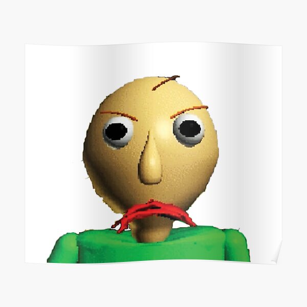 Baldi Game Posters Redbubble - roblox bully story baldi song