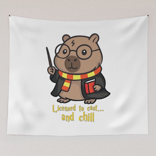 Item preview, Licensed to Cast... and Chill – Capybara Wizard Parody designed and sold by imaginariun.