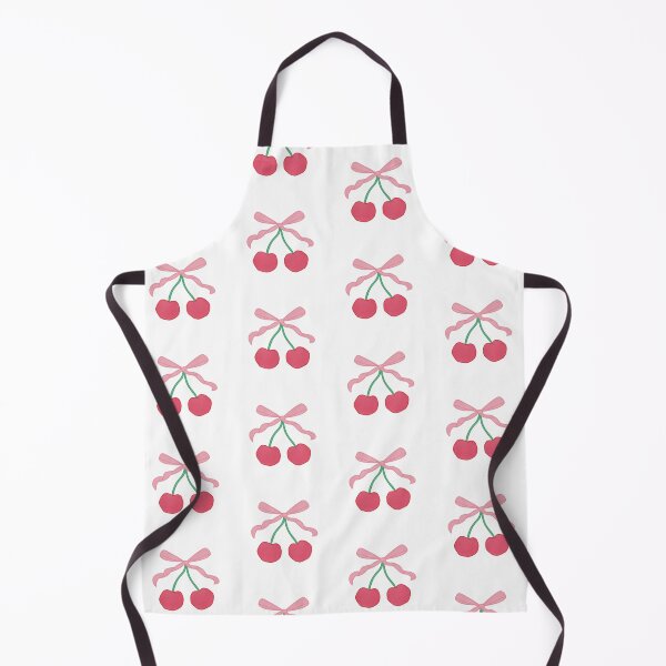 Item preview, Red cherries with pink bow  designed and sold by winterpumpkin.