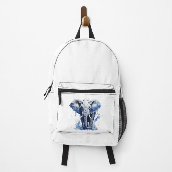 Item preview, Blue elephant watercolor with splash effect designed and sold by AI-Zauberwelt.