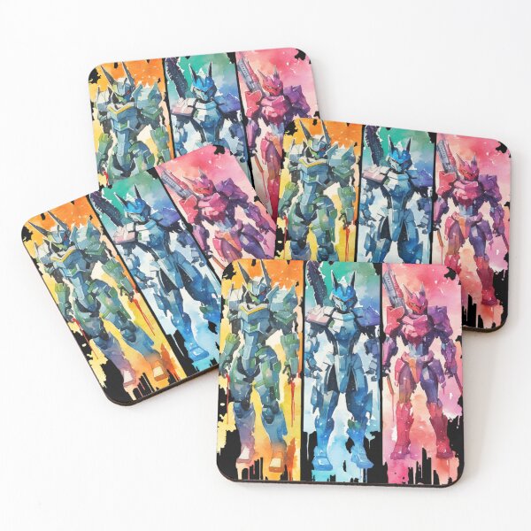 Item preview, Watercolor Brushstroke Anime Mecha designed and sold by The Mad Muffin.
