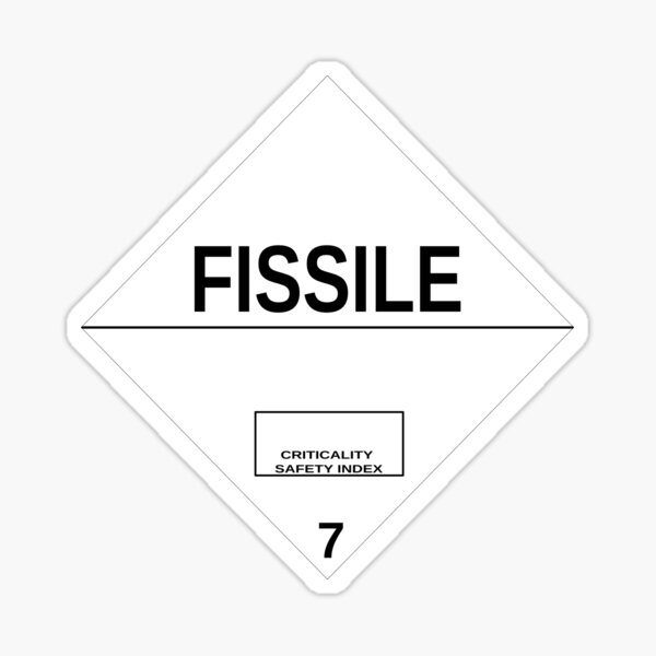 Artikel-Vorschau von Radioaktive Stoffe Transport Zeichen Spaltbar, designt und verkauft von The-Inner-Light.