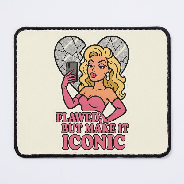 Item preview, Drama & Glamour - "Flawed, but make it iconic" meme designed and sold by Kampendesigns.