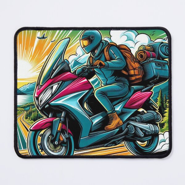Item preview, Fun Touring Trip on Matic Motorbike AI Art – Perfect for Riders, Adventure Seekers & Motorbike Travel Accessories designed and sold by knalpot-design.