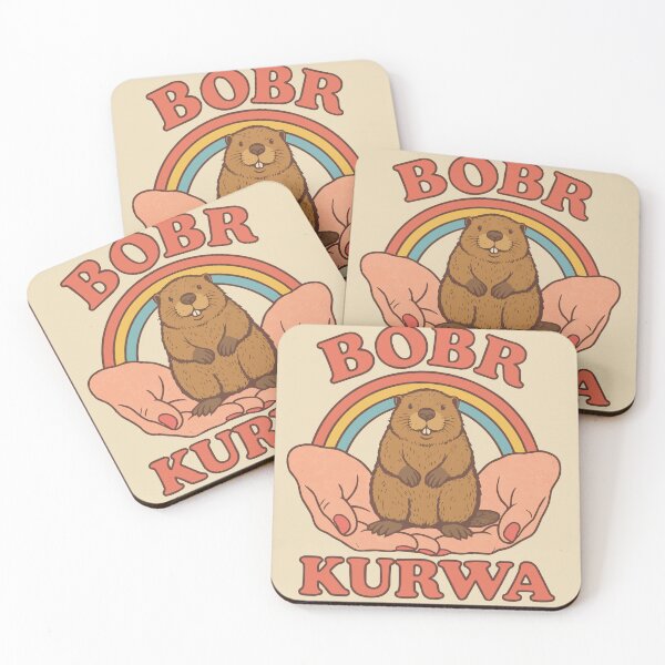 Artikelvorschau, Bobr Kurwa – Lustiges Slavic Meme Design mit Biber & Regenbogen entworfen und verkauft von Print-Zoo.