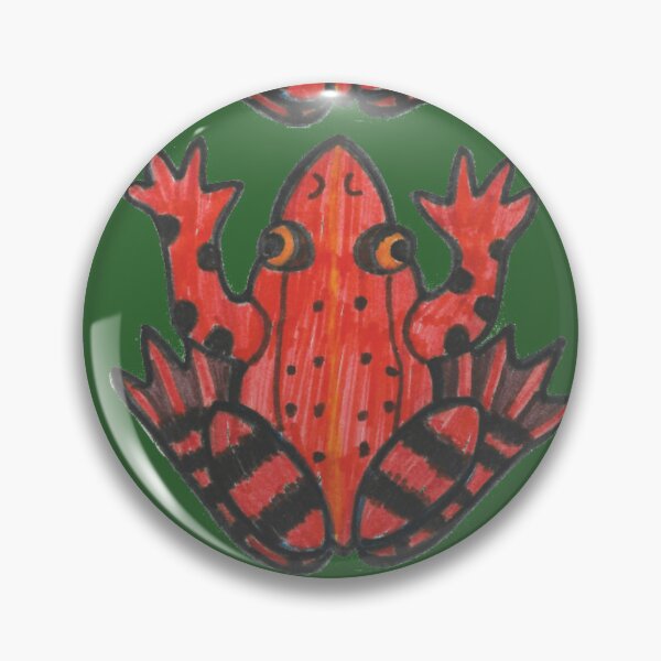 Item preview, Orange frog with green background designed and sold by HandmadeDigital.