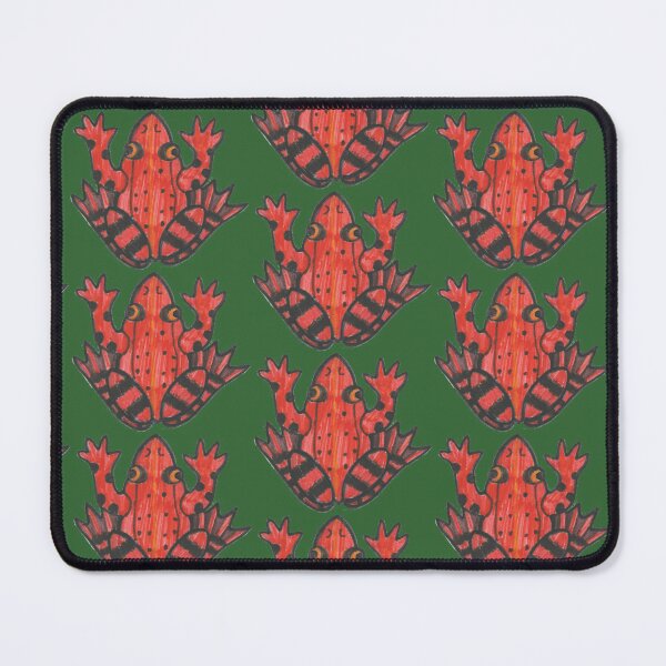 Item preview, Orange frog with green background designed and sold by HandmadeDigital.