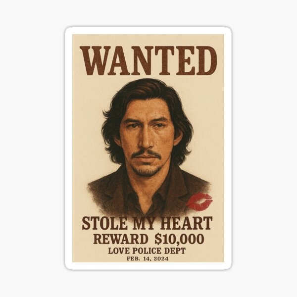 Aperçu de l'œuvre Avis de recherche d'Adam Driver - Il a volé mon cœur créée et vendue par bbokie.
