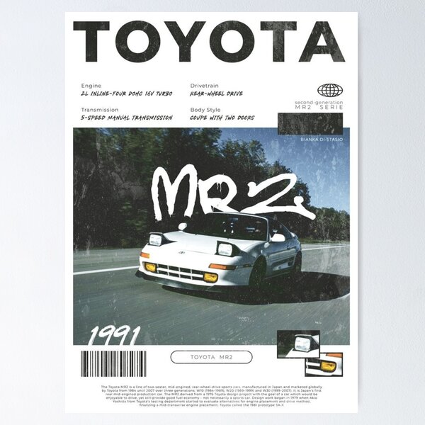 Item preview, Toyota MR2 Vintage Ad designed and sold by darkskinbender.