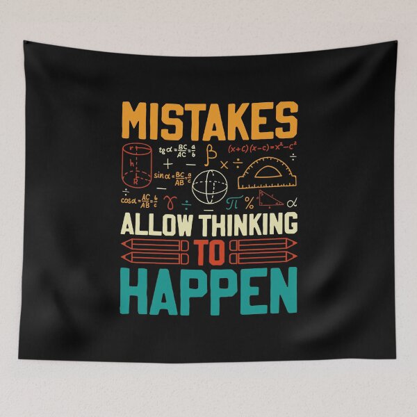 Item preview, Mistakes Allow Thinking To Happen Funny Math Back To School designed and sold by DexertimaArt.