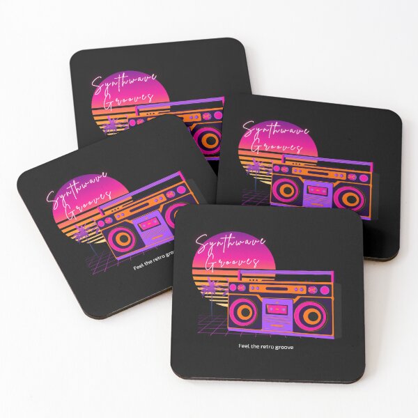 Item preview, Synthwave Grooves - Neon Boombox designed and sold by rdxart.