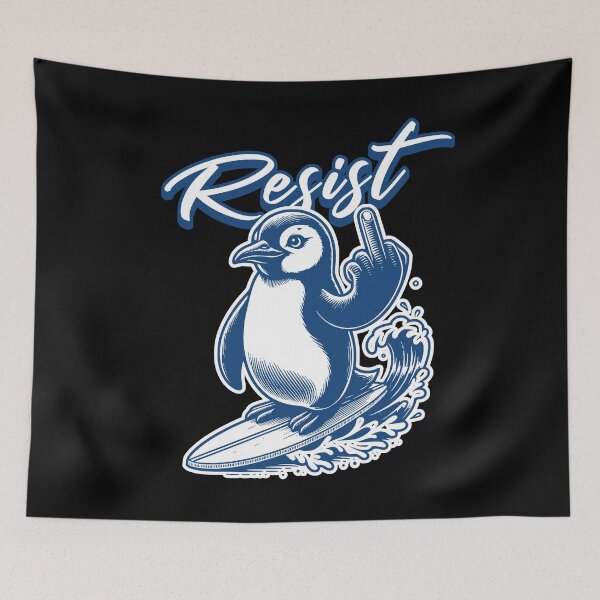 Item preview, PENGUIN RESISTANCE - RESIST TO TARIFFS designed and sold by justyna-s28.