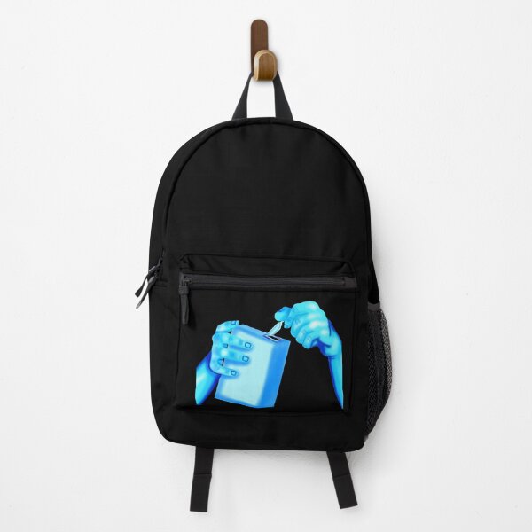 Item preview, Blue neon hands holding a milk container and opening it on a black background designed and sold by katecheerycake.