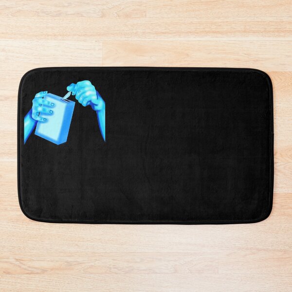 Item preview, Blue neon hands holding a milk container and opening it on a black background designed and sold by katecheerycake.