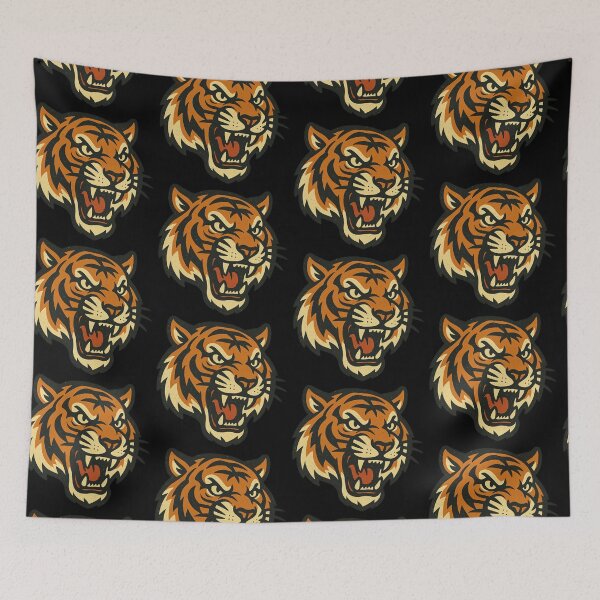 Item preview, Roaring Wild Tiger Wild Big Cat Attack Big Cat Jungle Nature Oriental Strips designed and sold by Cr320.