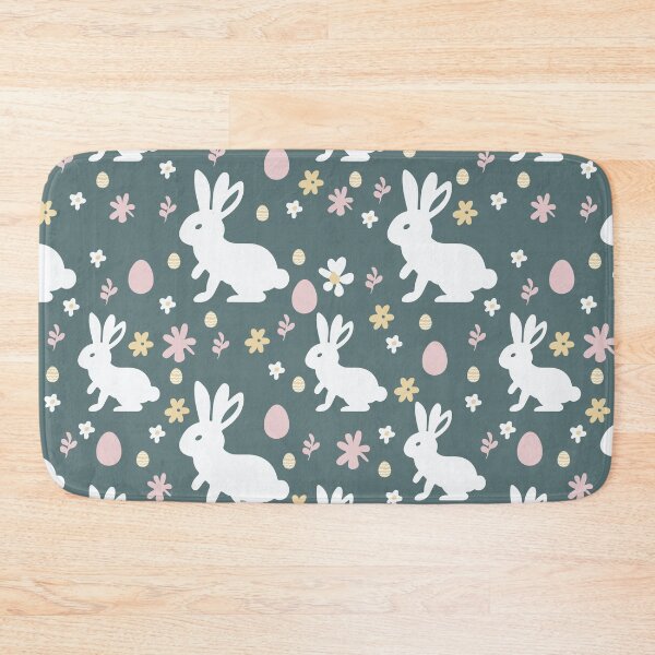 Item preview, Rabbit with flowers and eggs pattern designed and sold by helenostore.