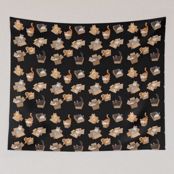Item preview, Cute Cat in a Box Set designed and sold by patternjp.