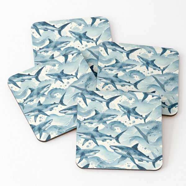Item preview, Ocean's Majesty: A Shark Swarm pattern  designed and sold by Coollzone.