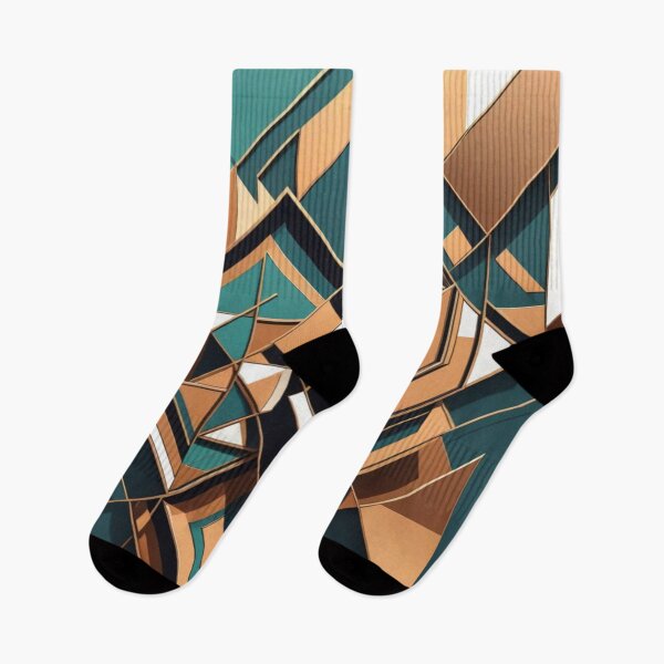 Item preview, Bold Teal and Copper Geometry designed and sold by Harmonic_Layers.