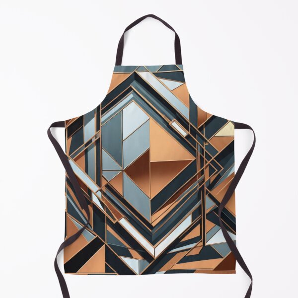 Item preview, Copper and Steel Geometric Abstract designed and sold by Harmonic_Layers.
