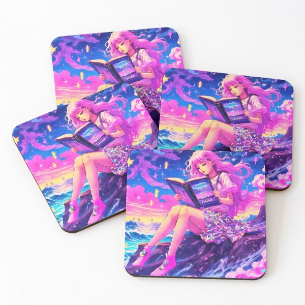 Item preview, Books are a girl's best friend (Lofi Manga Glitter Edition) designed and sold by asanaworld.