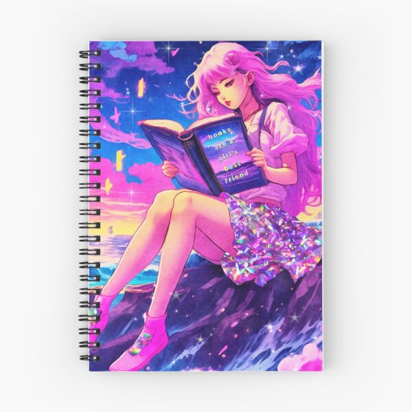 Item preview, Books are a girl's best friend (Lofi Manga Glitter Edition) designed and sold by asanaworld.