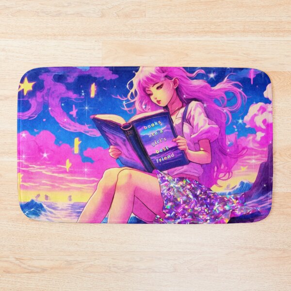 Item preview, Books are a girl's best friend (Lofi Manga Glitter Edition) designed and sold by asanaworld.