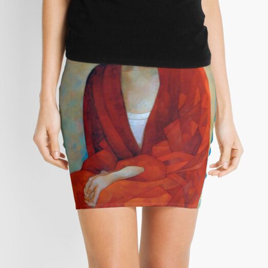 lady in red Mini Skirt