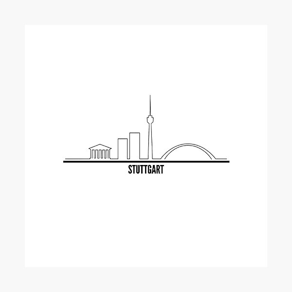 Item preview, City Lines - Stuttgart designed and sold by CityLinesDesign.