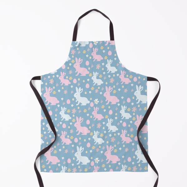 Item preview, Rabbit with flowers and eggs pink pattern designed and sold by helenostore.