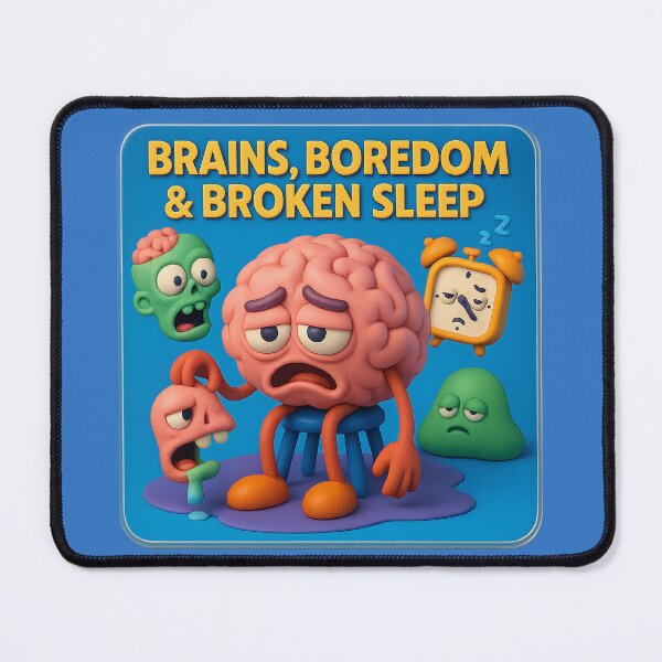 Item preview, Brains, boredom and broken nights – A humorous statement designed and sold by Girih.