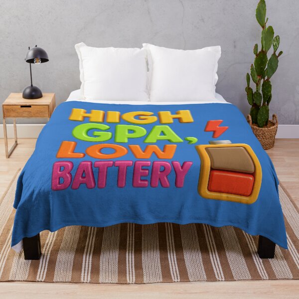 Item preview, High GPA, Low Battery – Humorous student design designed and sold by Girih.