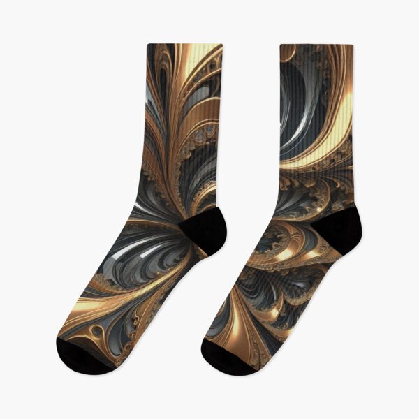 Item preview, Gold and Black Fractal Swirl designed and sold by Harmonic_Layers.