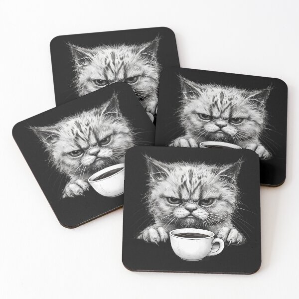 Item preview, Cat, Grumpy until Caffeinated  designed and sold by Lhdigitaldesign.