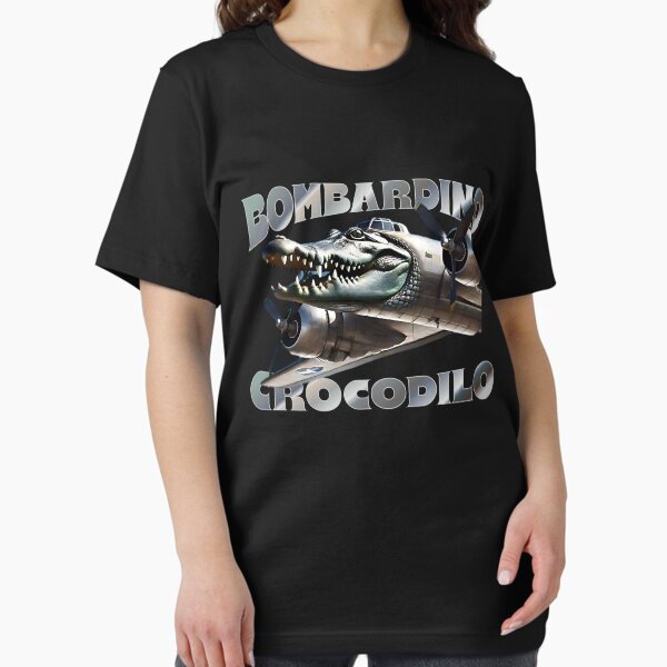 Vista previa del artículo con la obra «Bombardino crocodilo meme italiano Brainrot», diseñado y vendido por LayersDesign.