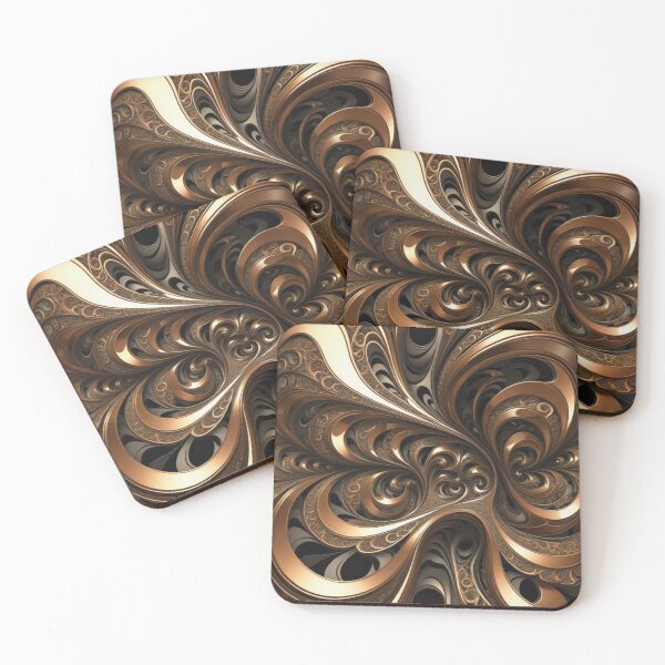 Item preview, Swirling Bronze Fractal Bloom designed and sold by Harmonic_Layers.