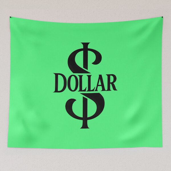 Aperçu de l'œuvre Conception typographique noire minimaliste avec symbole du dollar créée et vendue par ExploreAura Studio.